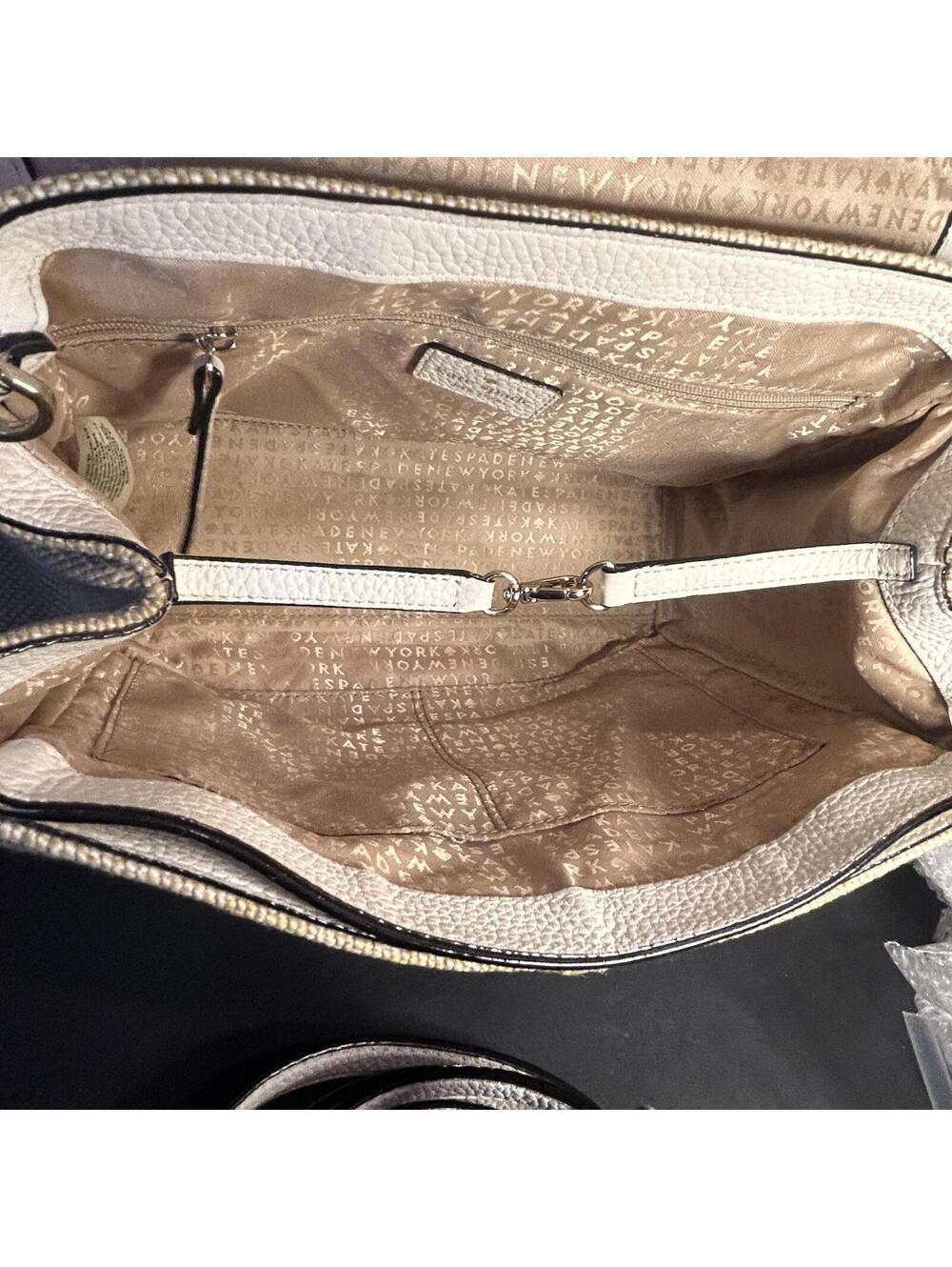 Kate Spade Laurel Wesley Leather and Wicker Satchel - Picture 7 of 8